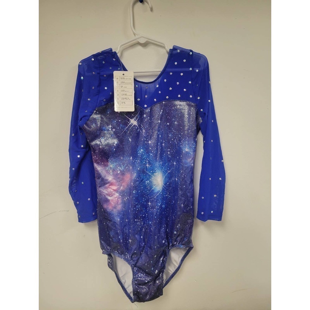 NWT Girls Blue Galaxy Leotard 11-12yr old